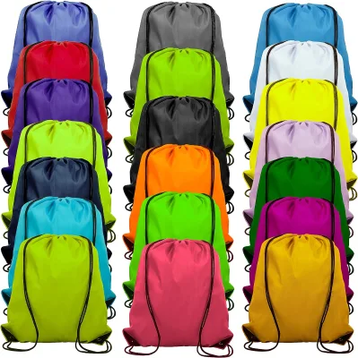 OEM Drawstring Bag Waterproof Bag Zipper Pocket Light Bagpack Casual Sports Knapsack Drawstring Backpack