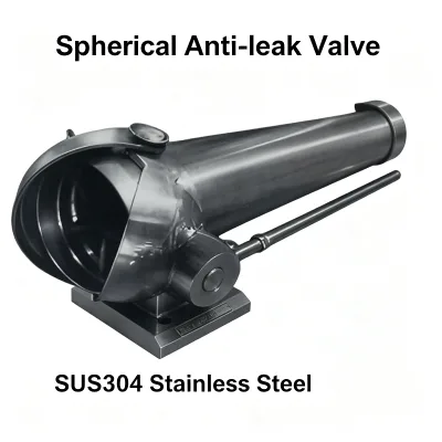 Spherical Anti-leak Valve for Material Barrel SUS304 Stainless Steel Mixing Machine Discharge Stop Valve