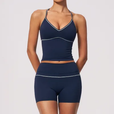 Light, Warm, Sanding, Color Collision, V-neck Hanging Neck+high Waistline Passing Through Right-angle Shoulder and Ant Waist.