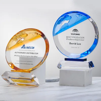 Original Patented New Product Crystal Commemorative Plate Home Decoration Can Be Engraved Anniversary Commemorative Gift Award