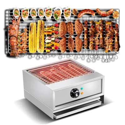 220V 2600W Small Electric BBQ Grill Skewers Stainless Steel for Home Use