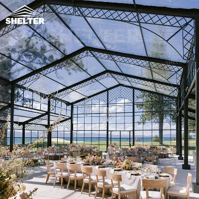Outdoor Aluminium Frame Marques Tent Tents for Restaurant Glass House for Wedding