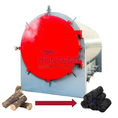 Automatic Pilot Different Capacity No Smoke Solid Waste Small Wood Charcoal Making Machine Carbonization Furnace