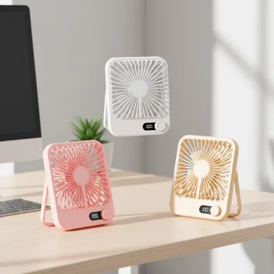Factory DirectSale USB Mini Portable 100-Speed Handheld Rechargeable Fan New Hanging Plastic Desktop Small Fan for Household Use