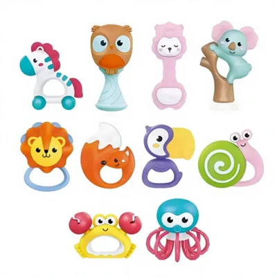 Belinda Plastic Baby Rattle Bells Cartoon Animals Teether Shake Musical Educational Toys for Babies