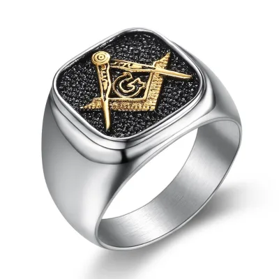 316L Stainless Steel Masonic Ring for Men Master Masonic Signet Ring Mason Ring Jewelry