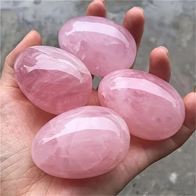 Wholesale Natural Rose Quartz Egg for Jewelry Making Home Office Decor Holiday Gifts Halloween