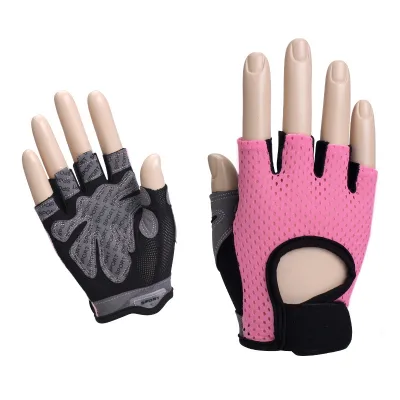 Full Palm Protection Fitness Workout Gloves with Wrist Straps Sports Exercise Gym Gloves for Men Women for Cycling Home Workouts