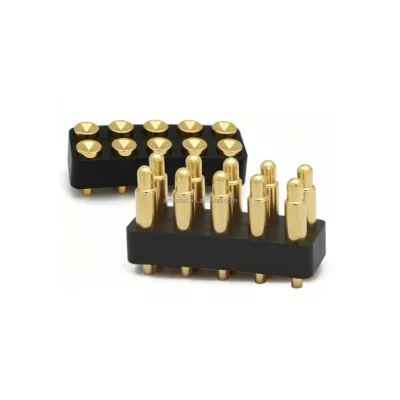 Spring Pin Charging Conductive Pin test Probe Current Pin Male Female 2.54 Spacing Gold-Plated Pogopin Connector