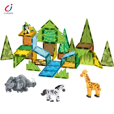 Chengji Animal Paradise Block Toy Simulated Scene Magnetic Building Blocks Toys for Children stem Learning Toys Creative Sensory