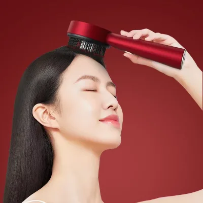 Modern Electric Sustainable Portable Touch Control Rubbing Massage Essential Oil Liquid Guide Comb for Hair Loss Prevention Head