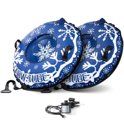 Factory Wholesale Winter Ski Park Play Equipment Universal Reinforced Durable Ski Circle Ski Toys PVC Portable Inflatable Sledge