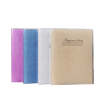 School Hardcover A5 Diary Glitter Sublimation Stone Paper Printing Spiral logo Journals Custom Notebooks