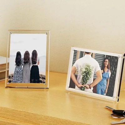 High Quality Multipurpose Customized A2 Photo Frame Acrylic Neon and Acrylic Pen Holder Photo Frame 18 Inch Photo Frame Acrylic