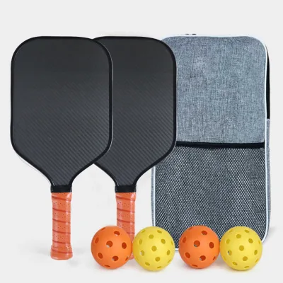 Pickleball Paddle Racket Set of 2 Thermoformed Wholesale Pickle Ball Custom Logo Raw Carbon Fiber Pickleball Paddle