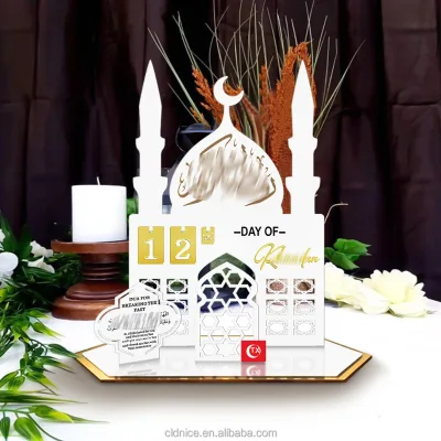 Nice Ramadan Kareem Advent Countdown Calendar EID Mubarak Muslim Wood Crafts Ornaments Eid Gifts Eid Decoration Valentine's Day