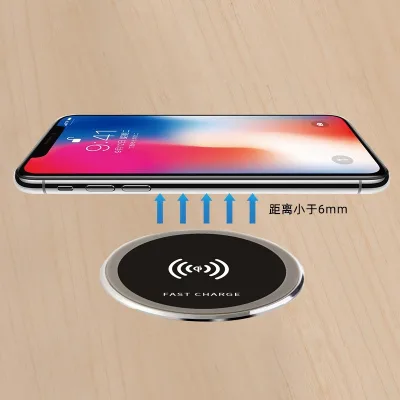 Office USB Desktop 15W Fast Charging Invisible Embedded Aluminium Wireless Charger for Furniture Table Microphone Support