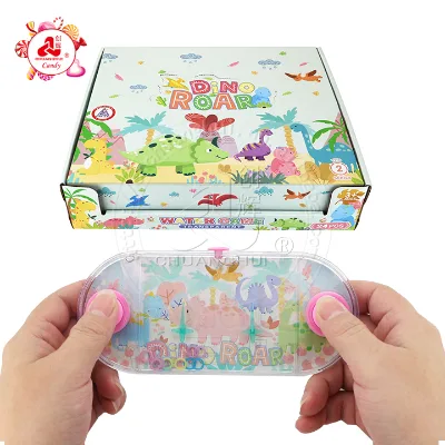 Cartoon dinosaur and Space game design handheld water game toy water toss game toy candy