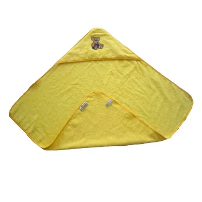 Custom High-quality 100% Cotton Velvet Baby Bath Hooded Towel
