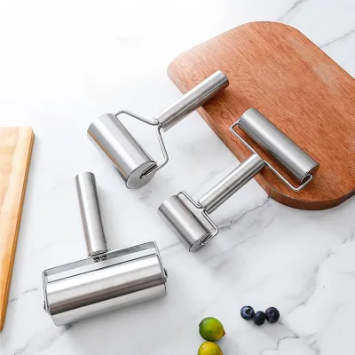 Single Handed Rolling Pin, Stainless Steel Labor-saving Dumpling Skin Rolling Pin, New Type of Dough Skin Handheld Rolling Pin