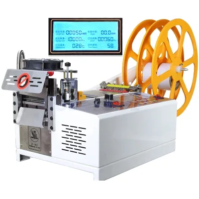 988T Computer Rope Cutting Machine Fully Automatic Zipper Cutting Machine Hot and Cold Webbing Cutter Plastic Velcro Cutter