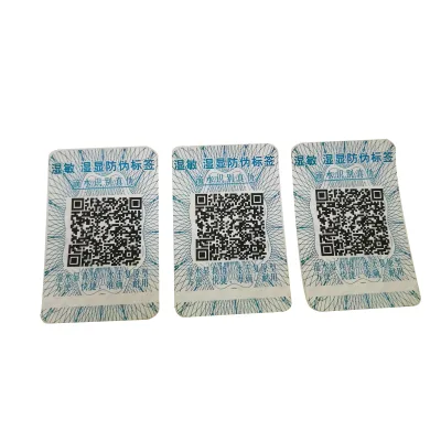 Custom Glitter Color Reflective Barcoded Hologram Label with QR Code