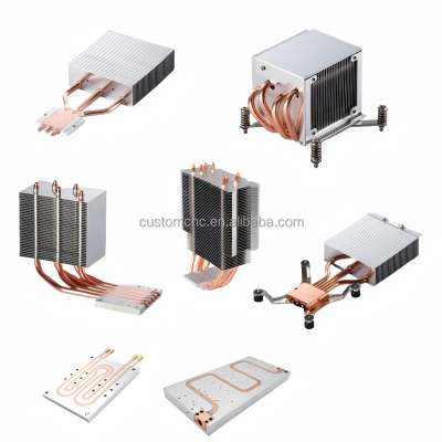Custom Heatsink Water Cooling Plate Computer PC Server CPU Cooler Radiator Aluminum Liquid Cooling Cooper Heat Pipe Heat Sink