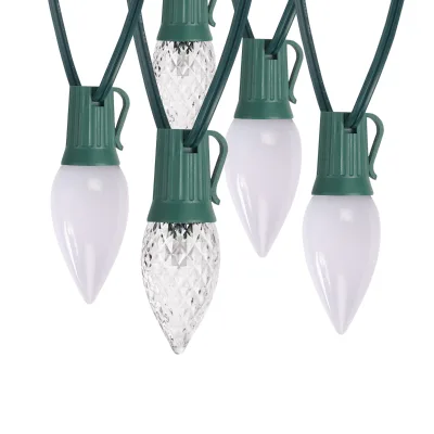 China Manufacture 120V 60Hz Wedding Lighting Outdoor Holiday Architectural C7 String Light with 25 Bulbs