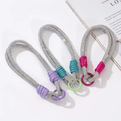 New Universal Short Lanyard Two Tone Mobile Phone Wristband for iPhone 16 15 Phone case