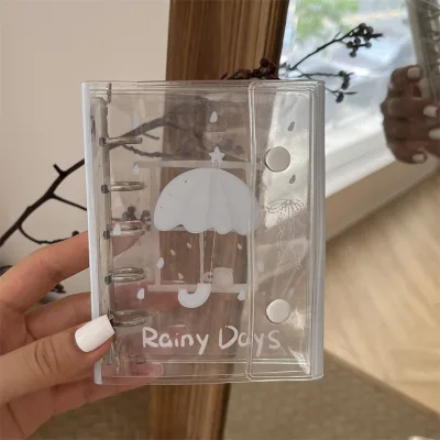 Wholesale Photo Album Transparent clear pp Cover Glitter Card Holder 3 Inch 6 Rings Loose Leaf A5 A6 Photo Albums