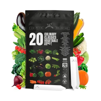 Hot Selling 20 Vegetable Variety Pack Kits for Planting Indoor Outdoor Home Garden Starter Kit
