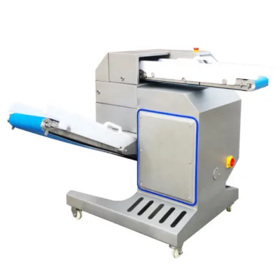 PLC Touch Screen Control Continuous Meat Slicing Shredding Cutting Machine with Discharging Belt Conveyor
