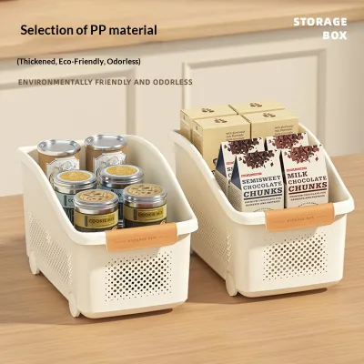 GREENSIDE Plastic Standing Type Multifunctional Kitchen & Bathroom Storage Box with Pulley and Wheels
