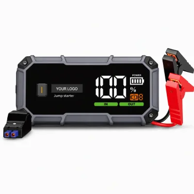 1000A Peak 10000mAh LCD Digital Display 15V DC Output 3 USB Ports LED Flashlight Portable Emergency Jump Starter Arrancador De