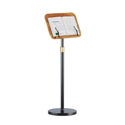 China Factory Custom Wooden Book Stand Holder Floor Stand for Book Reading Sturdy Wood Lectern Stand