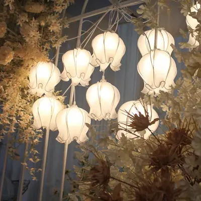 High Quality Convallaria-Shaped LED Light 10-Arm Fabric for Wedding Stage Ceiling Decorations Wholesale