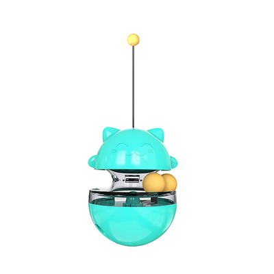 Cat Teaser Playing Tumbler Cat Food Feeding Toy Ball