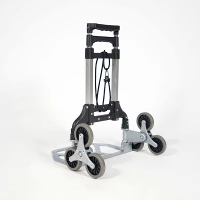 High Load Capacity Aluminium Folding Hand Trolley Four-Wheel Warehouse Cart