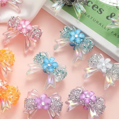 Fancy Beads for Pens,New Rhinestone Colorful Bowknot Pen Beads From China
