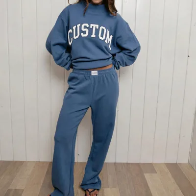 Women's Oversized Crew Neck Knit Sweater Hoodie Turtleneck Sweatshirt Custom Pullover Wholesale Manufacturer