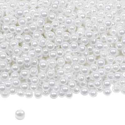 TOAOB 1000 Pieces Round Blue Plastic Beads 6mm AB Color Charms for Jewelry Making Bracelets Necklaces Made in China