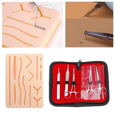 Special Medical Teaching Kit Suture Training Equipment with Needle Holder Tool Set for Students