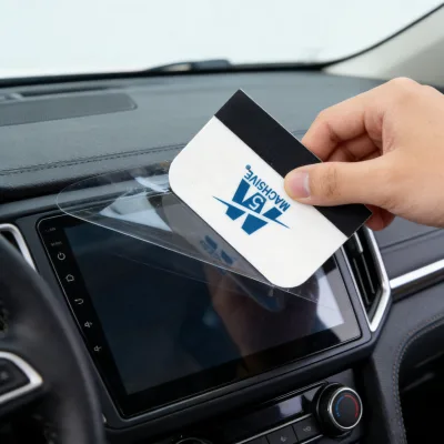 Factory Wholesale High Quality ABS Squeeze Cell Phone Film Cleaning Cards PVC Plastic Application Card