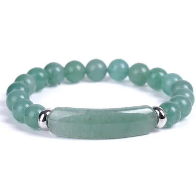 New Style 8mm Chakra Crystal Energy Bracelet Agate Bangle with Amethyst Gemstone Beads Green Jade Stretch Charm Bracelet