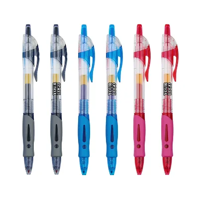 Classic Shape Simple Design Transparent Pen Body Multi-color Pen Refill High Quality Plastic Gel Pen