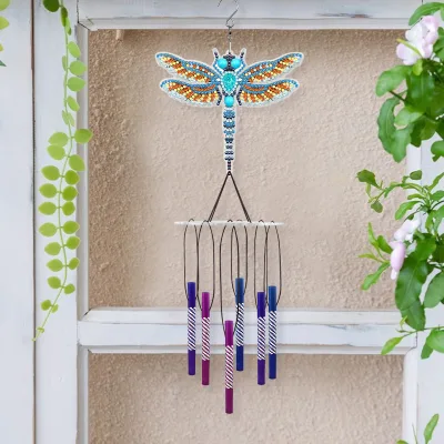 Histone New 5D DIY Diamond Painting Pendant Art Animal Wind Chime Butterfly Bird Pendant Decoration Home Decoration