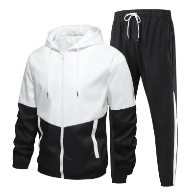Mens Casual Suit Spring Woven Jacket Set Sporty Youth Trendy Handsome Fashion Streetwear Clothing