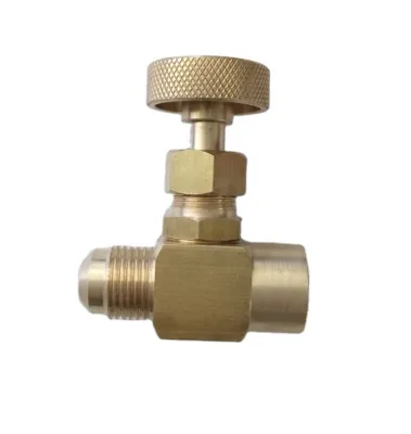 Needle Valve 3/8 Flare X 1/4 NPTF Male Brass