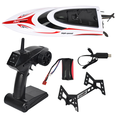 Cheap Kids Remote Control Boat 25km/h High Speed One Key Rolling Stunt Boat
