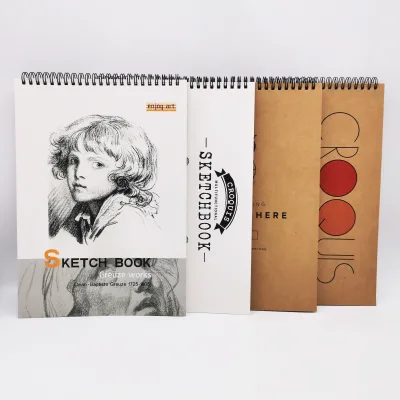 Custom Fashion Design Personalized Sketch Book High Quality Spiral Notebook Sketch Book